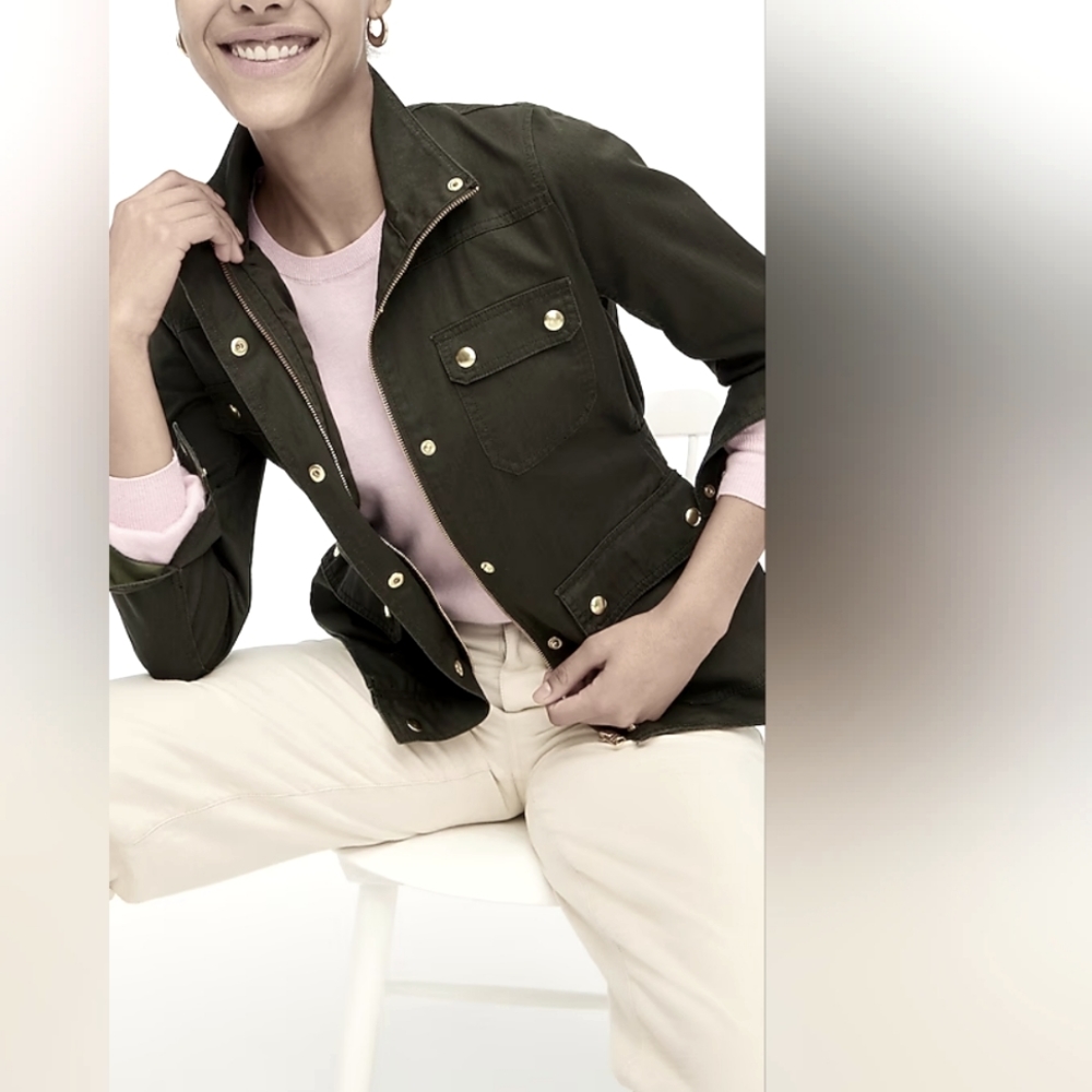 J. Crew Waxed 100% Cotton Relaxed Downtown Field Jacket